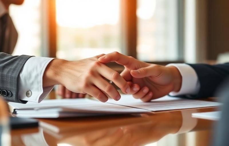 Business deal handshake